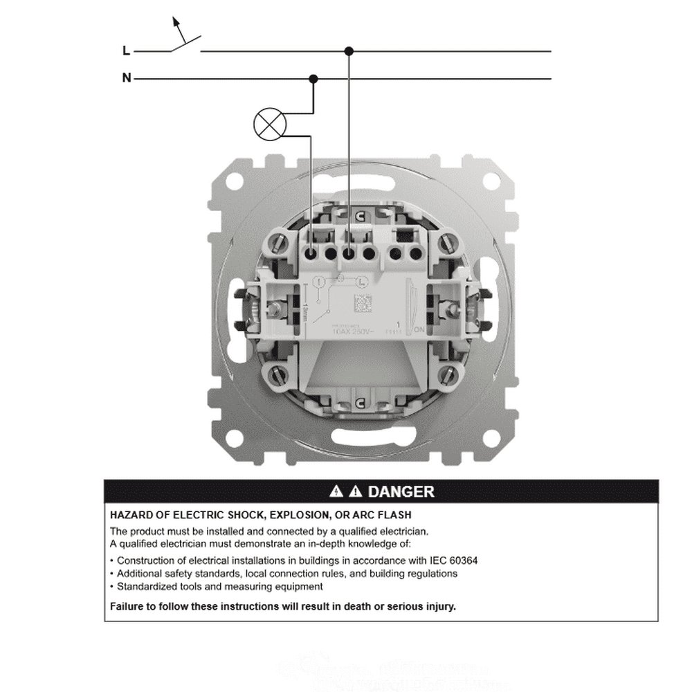 Вимикач Schneider Sedna Design алюміній картковий 10 А ( SDD113121 )